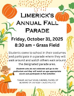Fall Parade flyer - English