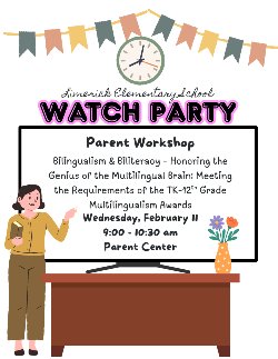 Watch Party flyer - english